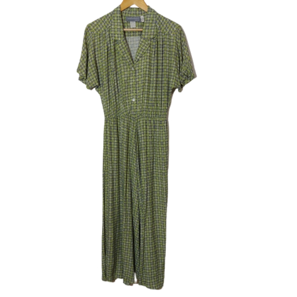 Vintage Carol Anderson Cottagecore Grannycore Heart Floral Maxi Dress